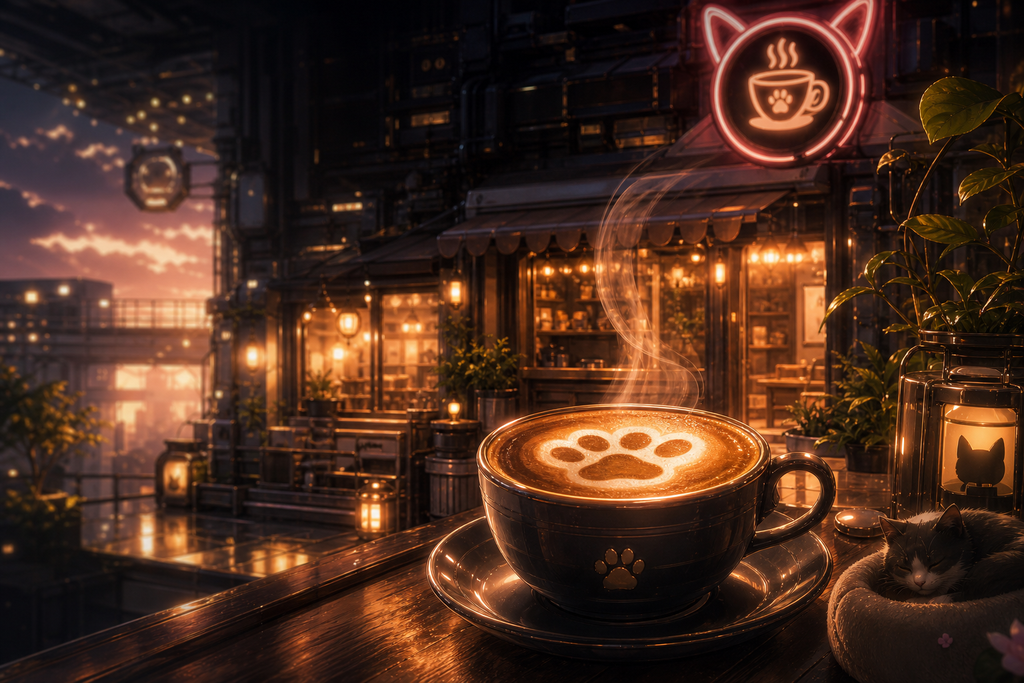 Нэко-кафе — стартовый вид